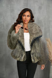 Fur Big Collar Faux Fur Coat Short Fashion Fox Fur Coat Fluffy Plush Women's Clothing HZ1208