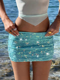 2025 Fashion Bead Short Skirt Sexy Babes Hip Skirt Squint Club HZ1208