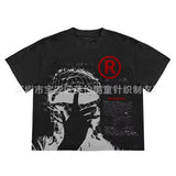 2025 New Short-Sleeved MENTAL Cotton T-Shirt Fashion Collar Collar Blouse HZ1208