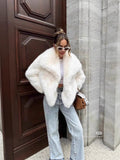 Fur Big Collar Faux Fur Coat Short Fashion Fox Fur Coat Fluffy Plush Women's Clothing HZ1208