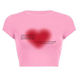 2025 New Ins Summer Women's Sexy Print English Short T-Shirt Top HZ1208