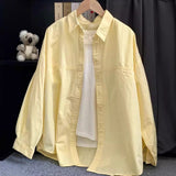 New Pink Folded Long-Sleeved Shirt Coat Women's Spring Thin Loose BF Lazy Wind Long Casual Top HZ1208