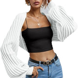 Autumn And Winter New Loose Knitted Cardigan Short Sweater Shawl Coat HZ1208