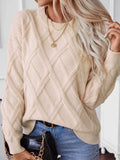 Autumn And Winter New Sweater Women's Knitted Jersey Jersey Loose Round Collar Coat Factory HZ1208