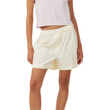 2025 Women's Mid-Rise Shorts Loose Leisure Resort Style Women's Comfortable Three Button Pants HZ1208