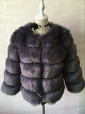 Fur Fever Imitation Fox Fur Coat Women's Short-Sleeved Fur Coat HZ1208