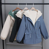 Plus Plus Thick Wind Coat Autumn Winter 2025 New Women's Casual Fashion Small Stormtrooper Cotton Clothes HZ1208