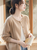 Camel Soft-Gried Sweater Coat Women 2025 Autumn And Winter New Loose Casual Temperament Super Good Knitted Open Shirt Top HZ1208