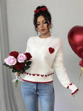 Autumn And Winter New Pure Couple Love Sweater Women Loose Collar Knitted Shirt HZ1208