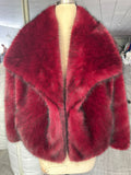 Fur Big Collar Faux Fur Coat Short Fashion Fox Fur Coat Fluffy Plush Women's Clothing HZ1208