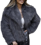 New Imitation Fur Jacket Lady Loose Long-Sleeved Coat Toka Fox Hair In Autumn/Winter 2025 HZ1208