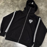 Station Autumn Winter Hooded Sports Wear Ninja Cap Print Pattern Wear Double Hat Design Y2K HZ1208