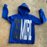 Y2K Street Retro Hoodie Loose Metal Decorative Zippered Sweater HZ1208