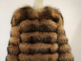Fur Fever Imitation Fox Fur Coat Women's Short-Sleeved Fur Coat HZ1208