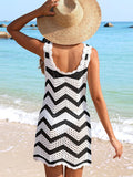 New Beach Hoodie Knitted Knitted Wave-Dula Striped Sunscreen Skirt HZ1208