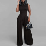 Women's Clothing In The Spring Of 2025 New Fashion Hot Casual Trousers Dress Print Sleeveless Jumpsuit HZ1208