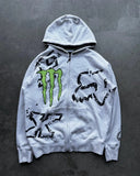 Vintage Zippered Sweatshirt Man M Loose Niche Coat Wearing Handsome Loose Blouse Hoodie HZ1208