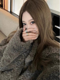 Mid-Long Fur Coat Woman 2025 Winter Lamb Fur Fur Coat Coat HZ1208