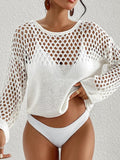 New Beachwear Knitted Long-Sleeved Bikini Shirt HZ1208