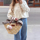 2025 New Round Tie Nine-Sleeve Rope With Knitted Sweater Lazy Wind Coat HZ1208