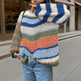 Autumn And Winter New Loose Knitted Cardigan Short Sweater Shawl Coat HZ1208