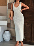 Ocean Beach Shirt Knitted Hanging Long Bikini Sunscreen Dress Woman HZ1208