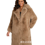 Autumn And Winter Imitation Fox Thick Long Suit Collar Imitation Fur Coat In The Long Plush Fur Coat HZ1208