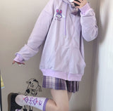 Cute Soft Sister Student Cartoon Meal Jk Coat Zipper Koloumi Cotton Hoodie Jade Cinnamon Dog Print HZ1208