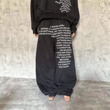 Personality Loose Hoodie Straight Trousers Street Fashion Ins Trendy H-Hop Set HZ1208