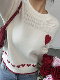 Autumn And Winter New Pure Couple Love Sweater Women Loose Collar Knitted Shirt HZ1208