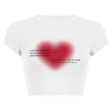 2025 New Ins Summer Women's Sexy Print English Short T-Shirt Top HZ1208