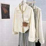 French Retro Red Thin Shirt Coat Women's Spring And Autumn Design Small Shirt Casual Loose Long-Sleeved Top HZ1208