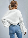 Autumn And Winter New Loose Knitted Cardigan Short Sweater Shawl Coat HZ1208