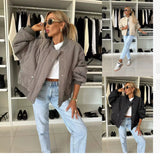 New Winter Solid Color Long Sleeve Casual Cracelet Coat Women's Clothing HZ1208