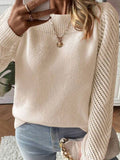 Sweater Women's Autumn/Winter New Solid Color Sleeve Long Sleeves Shoulder Jacket T-Shirt HZ1208
