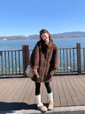 Hairy Coat Women Winter Fur Integrated 2025 Lazy Wind Environmental Protection Fur Warm Collar Long Loose HZ1208