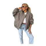 New Winter Solid Color Long Sleeve Casual Cracelet Coat Women's Clothing HZ1208