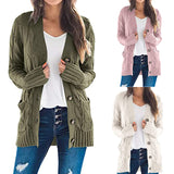 Autumn/Winter 2025 New Women's Casual Cardigan Jacket Solid Color Mah-Button Cardigan Sweater Women HZ1208