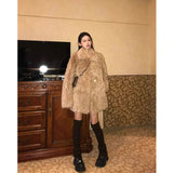 2025 Urchin Toka Fur Coat Teddy Curly Wool Coat Warm Royal Sister Wind HZ1208
