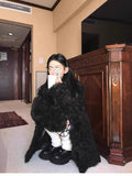 2025 Urchin Toka Fur Coat Teddy Curly Wool Coat Warm Royal Sister Wind HZ1208