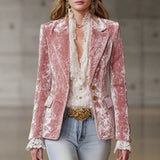 Autumn/Winter 2025 Fashion Leopard-Print Warm Plush Long Coat HZ1208