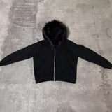 2025 New Solid Zipper Hoodie Hoodie High Street Thair Hat Coat Jacket HZ1208