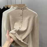 Lighthouse Velvet Solid-Colored Shirt Women's New Spring Retro Korean Version Of Loose And Loose Lazy Casual Blouse HZ1208