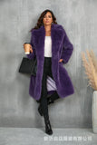 Autumn And Winter Imitation Fox Thick Long Suit Collar Imitation Fur Coat In The Long Plush Fur Coat HZ1208