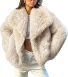 New Imitation Fur Jacket Lady Loose Long-Sleeved Coat Toka Fox Hair In Autumn/Winter 2025 HZ1208