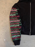 Y2K Street Retro Hoodie Loose Metal Decorative Zippered Sweater HZ1208