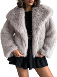 New Imitation Fur Jacket Lady Loose Long-Sleeved Coat Toka Fox Hair In Autumn/Winter 2025 HZ1208