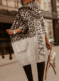 Street Loose Leopard-Print Letter Jahua Casual Hoodie Medium Long Women's Sweater Cardigan Woman HZ1208