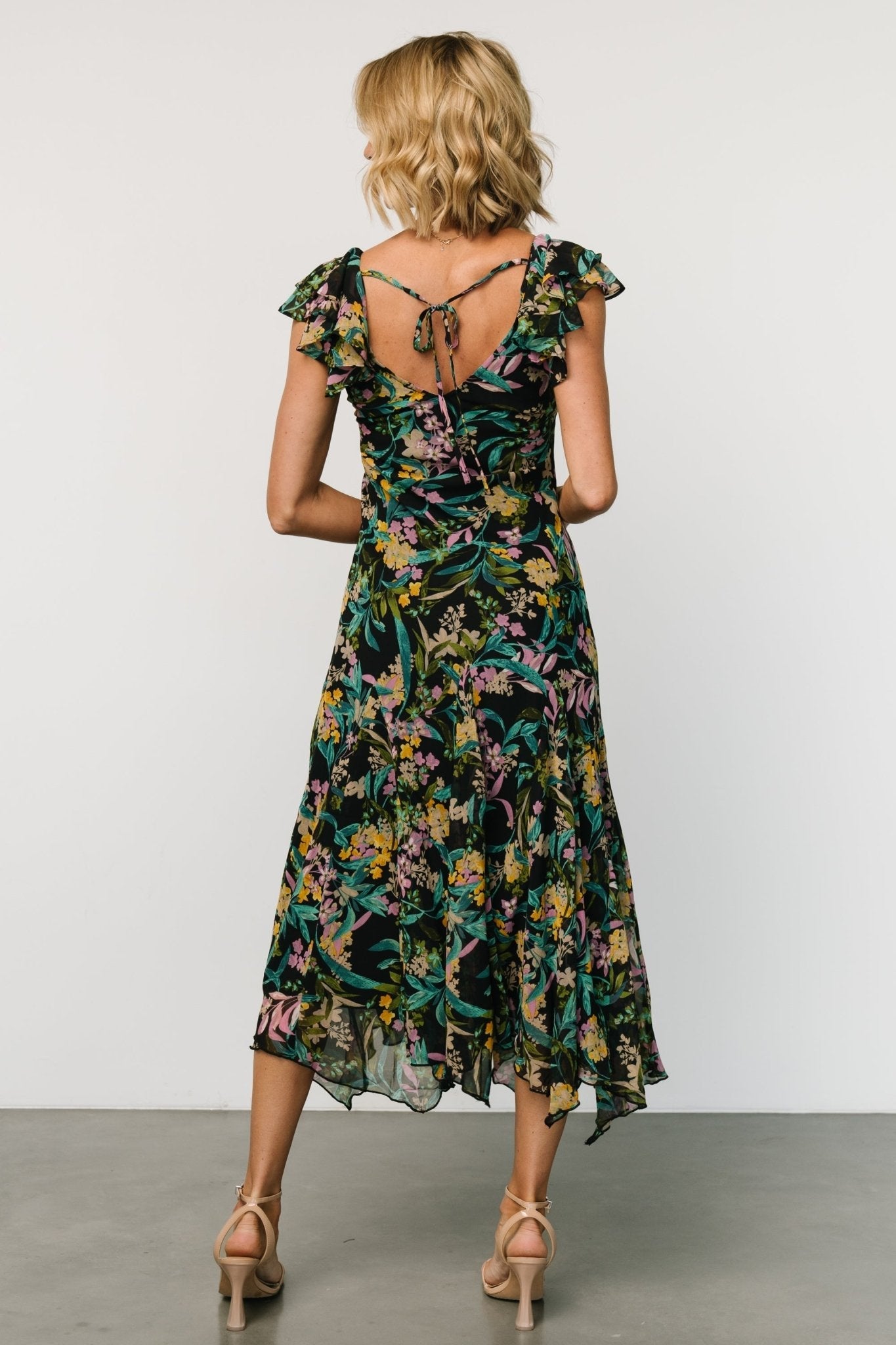 Alisa Maxi Dress | Black Floral
