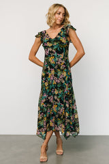 Alisa Maxi Dress | Black Floral